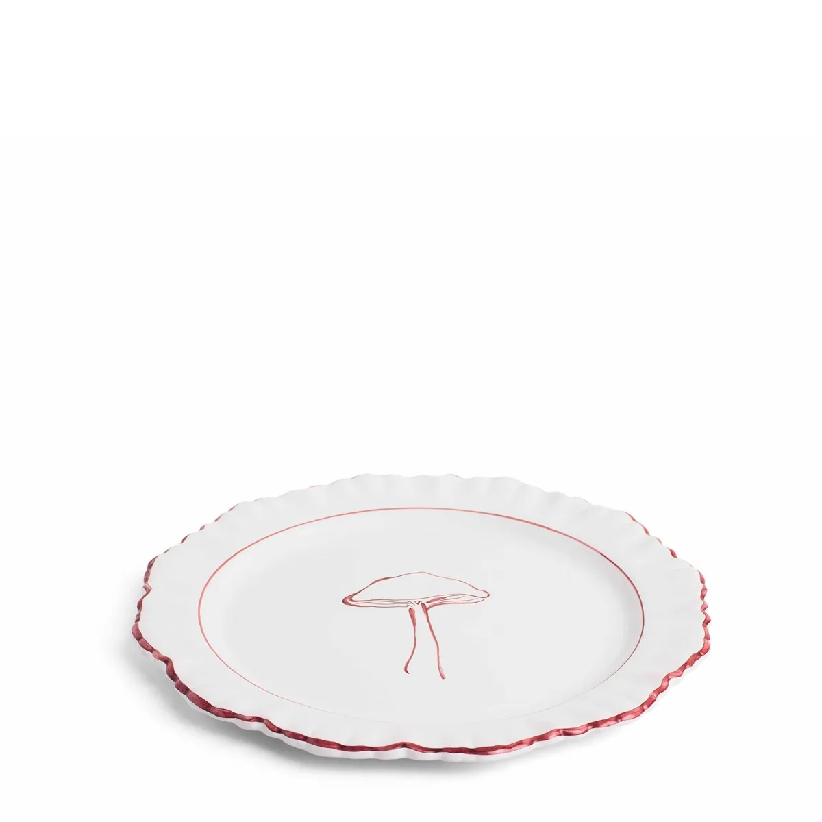 Mushroom Parasol Plate Claret 